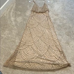 Adrianna Papell full length sequin dress